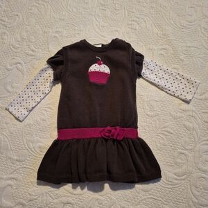 Gymboree girls size 12-18 months Sweet Treats Outlet line dress long sleeve top